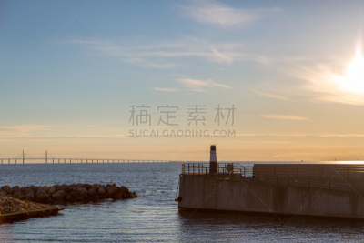 全景,看风景,城市,马尔默,厄勒大桥,斯堪的纳维亚半岛,公路,暴风雨,建筑,方向