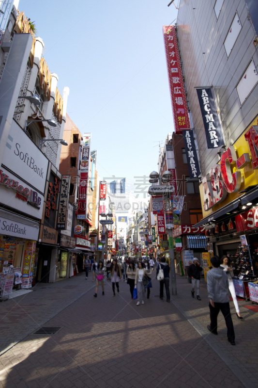 涉谷区,中心,垂直画幅,天空,忙碌,行人,旅行者,户外,都市风景,现代