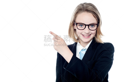 商务,女孩,背面视角,模仿成人,美,留白,水平画幅,美人,套装,白人