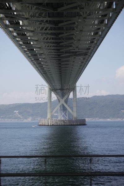 桥,自然,垂直画幅,天空,六月,旅游目的地,云,无人,淡路岛,日本