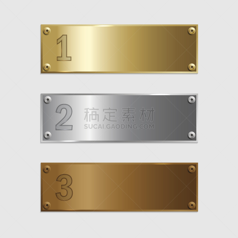 银色,金色,盘子,绘画插图,矢量,青铜,指挥台,灰色背景,分离着色,金属奖牌