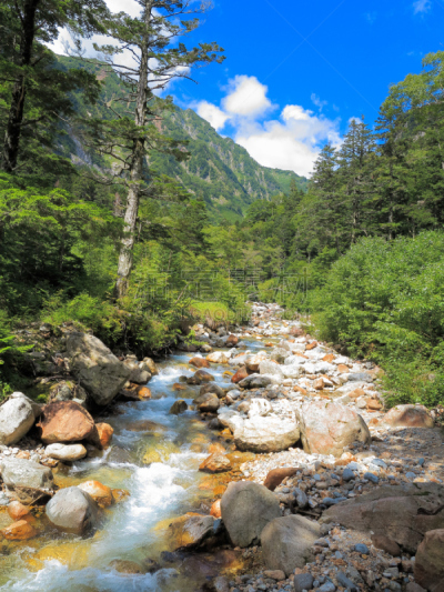 阿祖萨,阿尔卑斯山脉,自然,垂直画幅,长野县,日本,夏天,户外,徒步旅行,山