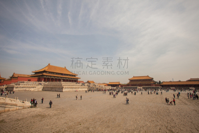 北京,建筑,远古的,故宫,桨叉架船,中式庭院,日落时分,庭院,古代,亭台楼阁