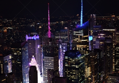 夜晚,城市天际线,时代广场,美国,旅游目的地,水平画幅,建筑,无人,纽约州,建筑外部