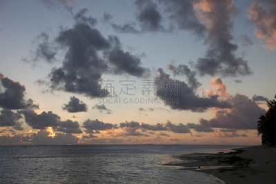 岛,海洋,云景,在上面,水,天空,风,气候,曙暮光,夏天