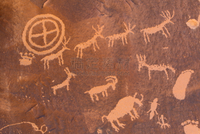 石洞壁画,沙漠,美国西南部,钮斯贝特公园,多彩沙漠,石化森林国家公园,美国,水平画幅,无人,户外