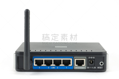 路由器,无线技术,背面视角,水平画幅,无人,白色背景,数据,背景分离,特写,计算机电缆