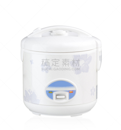 锅,分离着色,米,电饭锅,香米,餐具,垂直画幅,家庭生活,白色背景,背景分离