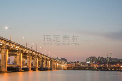 夜晚,琴码,水平画幅,时尚,旅行者,城市,韩国,江南区,亚洲,著名景点