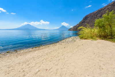 危地马拉,椅子,皮船,火山,风景,巴纳哈契,地形,海滩,阿蒂特兰湖,放松