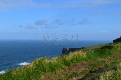 风景,爱尔兰共和国,自然美,莫赫断崖,巴伦国家公园,戈耳韦,图像,海洋,美,草