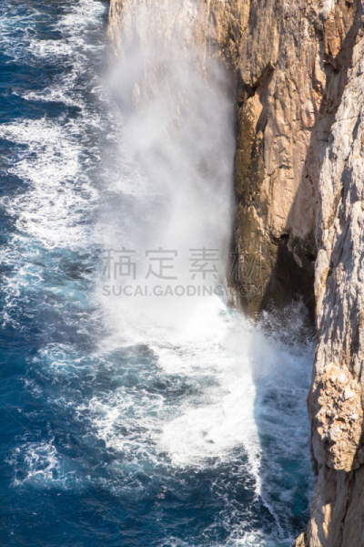阿尔盖罗,撒丁岛,洞穴,意大利,海王神,海王星的石窟,洞室,垂直画幅,水,天空