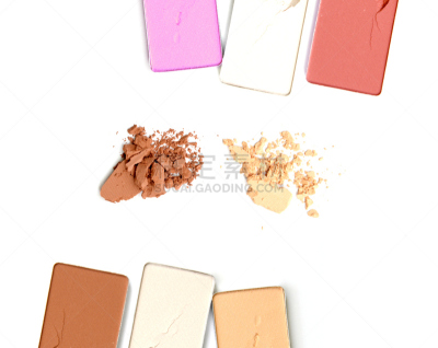 粉饼,眼影,扑面粉,褐色,调色板,彩妆,水平画幅,盒子,碾碎了的,背景分离