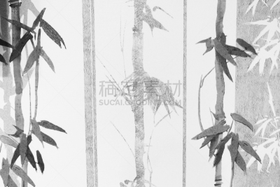 竹子,茎,褐色,艺术,水平画幅,无人,墨水,图像,植物,叶子