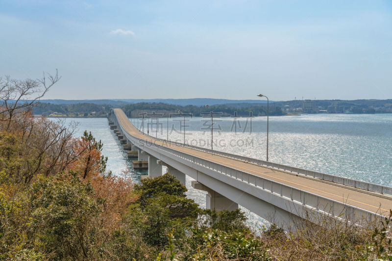 风景,桥,能登半岛,石川县,北陆地区,稻田,水,天空,里山,水平画幅