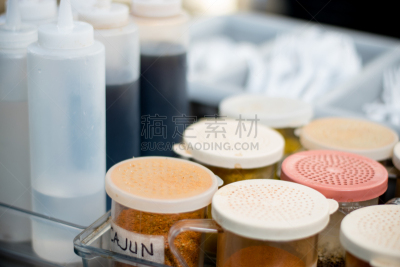 醋,调味品,幻灯片夹,盐瓶,商务,香料,多样,食品,加拿大,成分