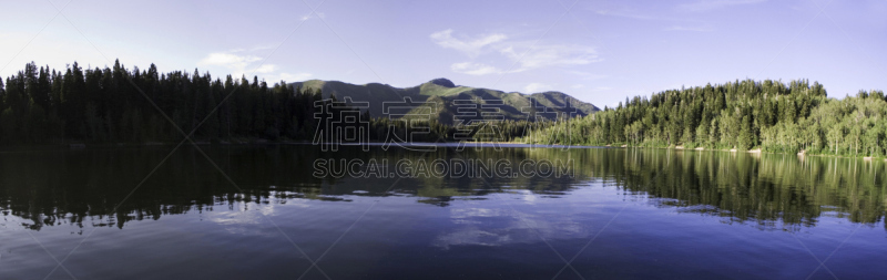 佩森,全景,湖,犹他,自然,天空,松树,宁静,水平画幅,地形