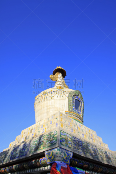 呼和浩特,内蒙古自治区,二月,席力图召,喇麻庙,建筑外部,风景,自立