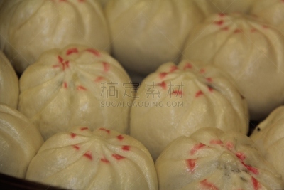 中式小笼包,留白,饮食,水平画幅,无人,春节,热,小圆面包,美味,中国食品