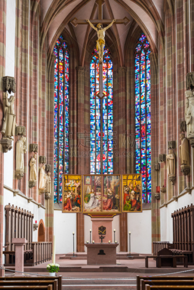 Inside of St Mary's chapel at WÃ¼rzburg Market Square