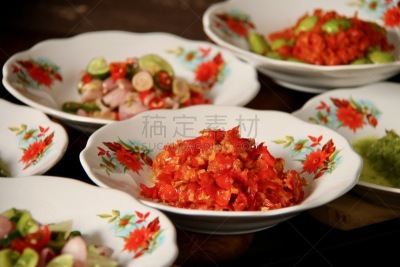 碾碎了的,辣椒酱,红辣椒,调料,西,传统,清新,香料,多样,食品
