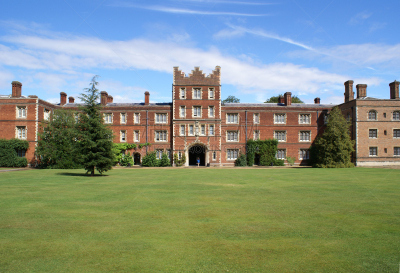 剑桥大学耶稣学院,剑桥大学,天空,古老的,古典式,英格兰,草坪,石材,草,过去