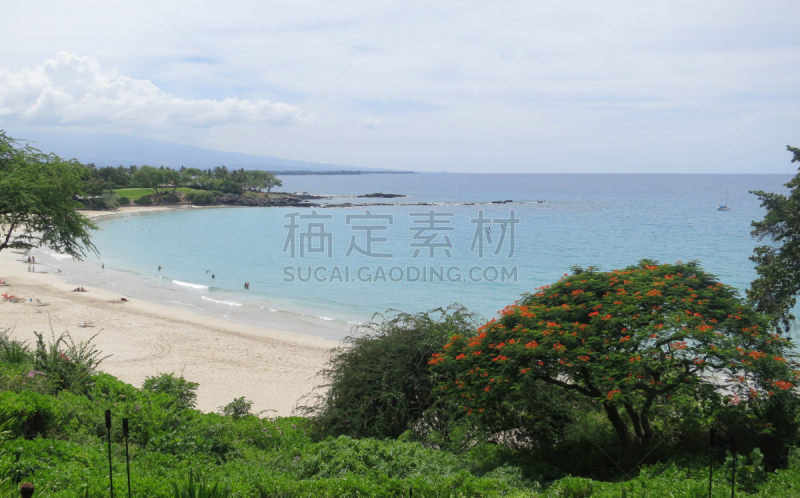 莫纳亚克火山,海滩,水平画幅,无人,太平洋岛屿,户外,海洋,夏威夷大岛,热带气候,摄影