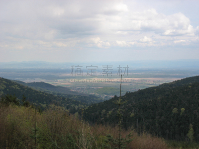 阿尔萨斯,平原,风景,孚日省,让路标志,天空,草原,水平画幅,无人,户外