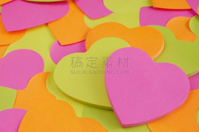 心型,纸,红色,黄绿色,水平画幅,形状,绿色,橙色,无人,一个物体