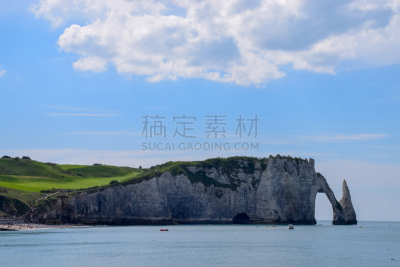 法国,大西洋,诺曼底,诺曼底埃特塔尔海滩,悬崖,白垩,海岸线,旅游目的地,雪花石膏,旅行