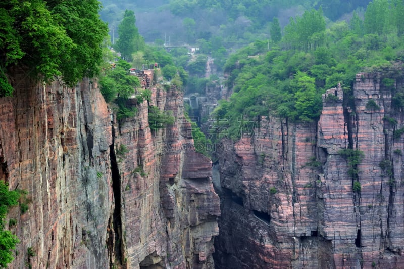 太行山,南,河南省,拼块地形,天空,沟壑,水平画幅,无人,尖峰,户外