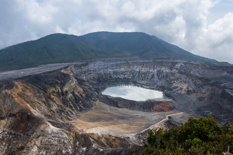 波阿斯火山,美,水平画幅,巨大的,户外,哥斯达黎加,自然公园,看,山,著名景点