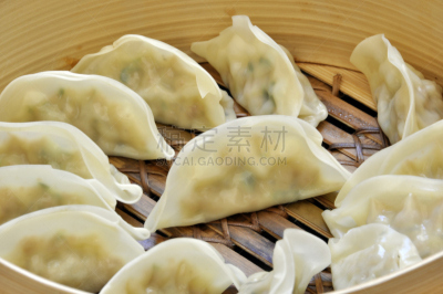 饺子,中式小笼包,点心,意大利馄饨,水平画幅,素食,填塞料,膳食,篮子,塞满了的