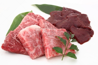 神户,牛肉,大理石装饰效果,肝脏,烧肉,动物消化系统,动物内脏,兵库县,留白,嫩里脊排