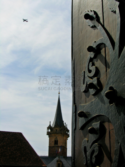 欧贝内,门,飞机,塔,圣巴泰勒米岛,机场出发区,垂直画幅,纪念碑,天空
