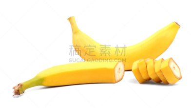 维生素,清新,有机食品,香蕉,热带气候,两个物体,概念,分离着色,白色背景,瘦身