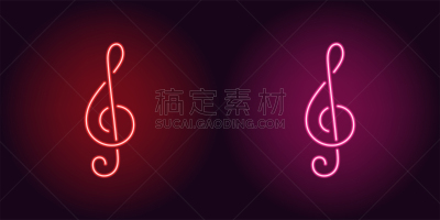 音符,霓虹灯,红色,粉色,计算机图标,水平画幅,形状,能源,绘画插图,符号