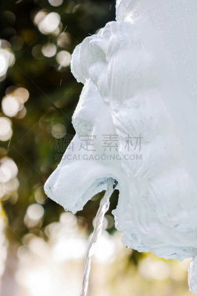 华丽的,狮子,喷泉,动物头,芬塔那,克里特岛,垂直画幅,建筑,乡村,符号