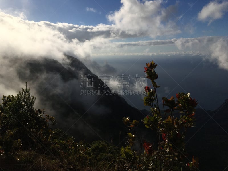 云,考艾岛,卡拉劳山谷,夏威夷,白昼,威美亚峡谷州立公园,卡拉劳海滩,美国,水平画幅,无人