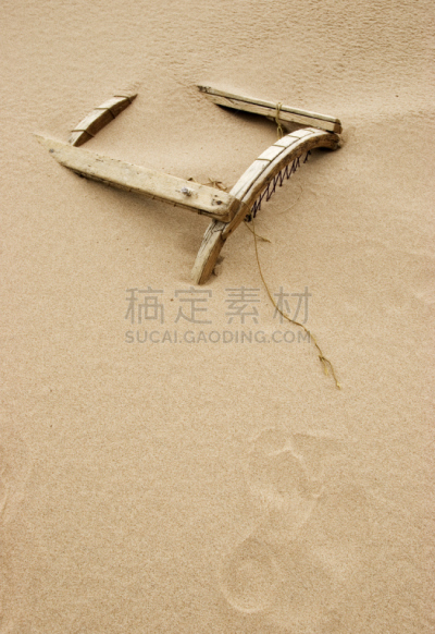 海滩,龙虾笼,垂直画幅,脚印,沙子,无人,夏天,户外,干的,岛