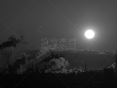 工厂,莫诺湖,未来,水平画幅,无人,环境损害,石材,单色调,过去,建筑业