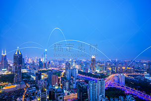 计算机网络,技术,上海,全球通讯,大数据,地球形,未来,计算机制图,上海环球金融中心,都市风景