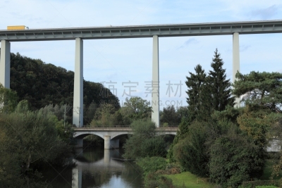 麻省理工学院,埃森纳赫,图林根州,水平画幅,无人,德国高速公路,路,街道,河流,户外