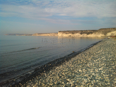 海滩,利马索尔,俄亥俄河,塞浦路斯,水,天空,水平画幅,云,沙子,无人