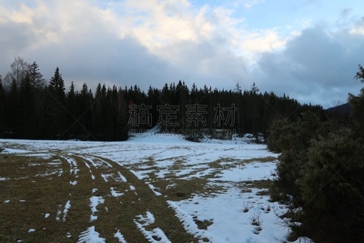 雪,the vercors,山,法国,格勒诺布尔,寒冷,水平画幅,云,地形,无人