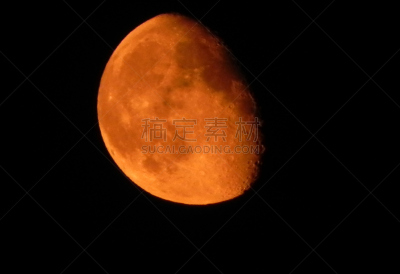 天空,太空,水平画幅,夜晚,无人,月亮,半月,卫星,红色,特拉本特汽车
