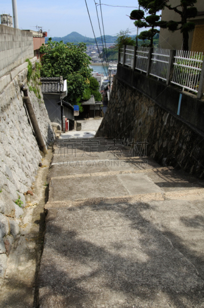 山,尾道,濑户内海,广岛县,垂直画幅,城镇景观,地形,无人,日本,户外