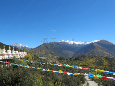 雪,山,中国,云南省,白马,香格里拉,白马寺,玉龙雪山,香格里拉县,藏族