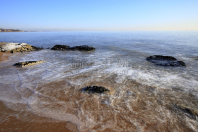 海滩,冬天,风景,水,天空,美,水平画幅,户外,海景,地平线