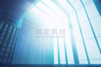 办公室,新的,巨大的,现代,空的,建筑,水平画幅,墙,无人,硬木地板